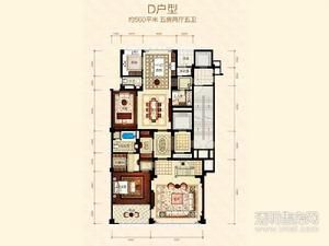 武林壹号公寓户型图 D户型约560平米5房2厅5卫