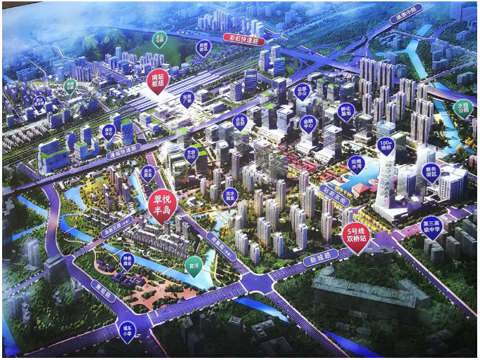 南站新城效果图(翠悦半岛视角)
