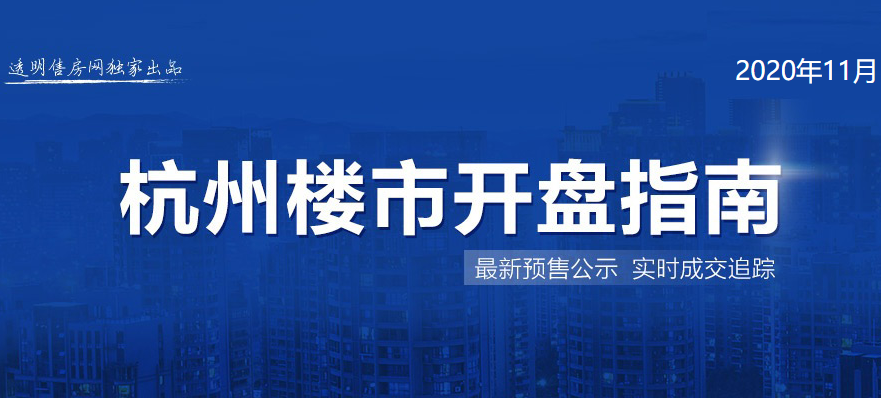 杭州楼市开盘指南（2020年11月）