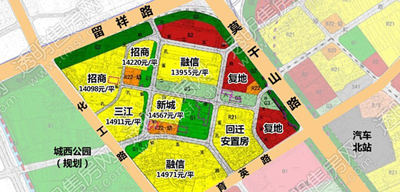 蓝孔雀地块规划及出让结果一览