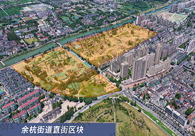 余杭街道直街区块航拍图