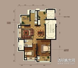 之江悦公寓户型图 k户型89㎡两室两厅