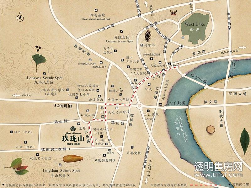 玖珑雅苑交通图
