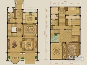 云栖玫瑰园户型图 A户型376㎡一层二层5室2厅5卫
