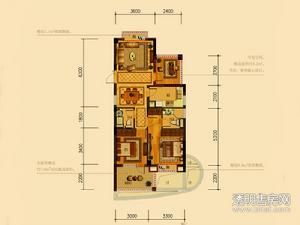 香榭里户型图 A户型3室2厅88平米