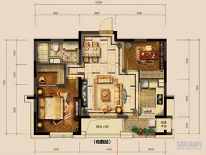 大河宸章公寓户型图 B3户型2室2厅89㎡