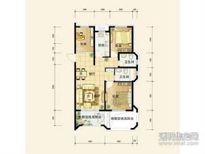 玫瑰之湾户型图 F户型87㎡三房两厅