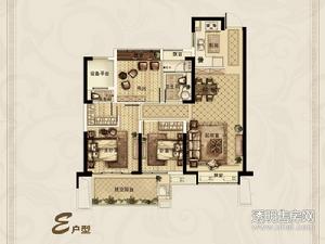 官河锦庭户型图 E户型（89方3房2卫）
