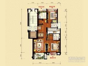 普福心苑户型图 A户型90㎡两室两厅