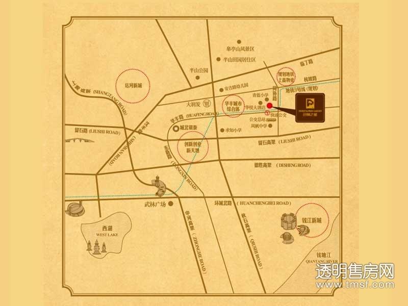 中铁·田逸之星交通图