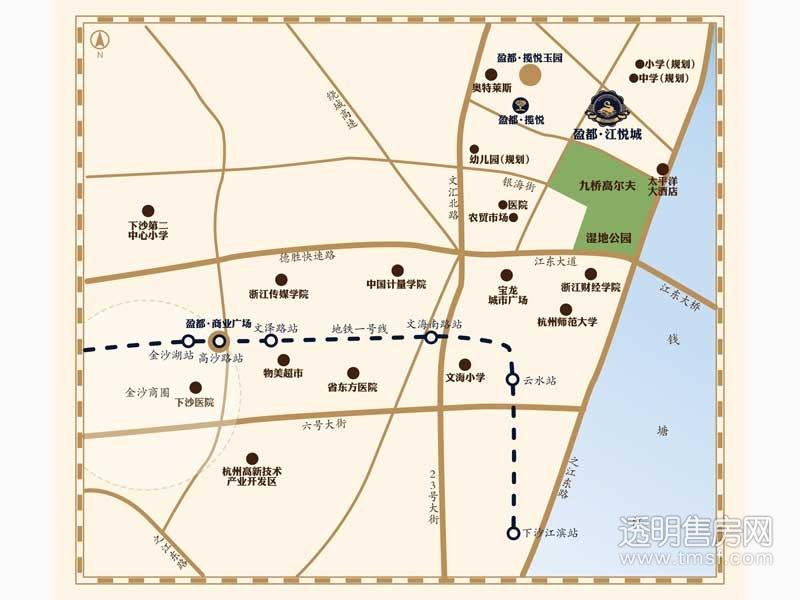 盈都江悦城交通图
