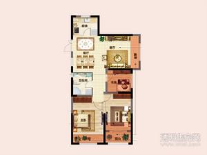 盈都江悦城户型图 E户型约82㎡三室两厅
