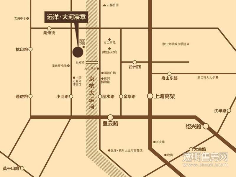 大河宸章公寓交通图