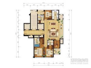 兰园户型图 8号楼A户型约192㎡