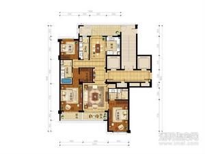 兰园户型图 8号楼B户型约189㎡