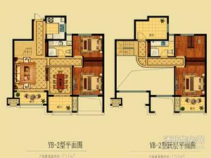 双湾国际城户型图 YB-2户型跃层约137㎡