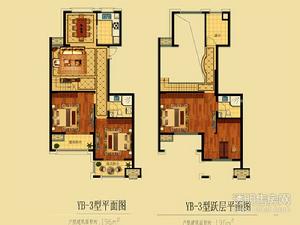 双湾国际城户型图 YB-3户型跃层约196㎡