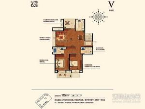金地自在城求学里户型图 V户型奇数层约115㎡