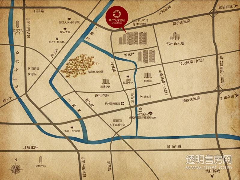 万家星城交通图
