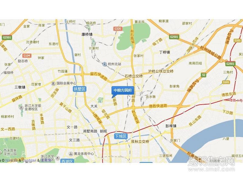 中粮方圆府交通图