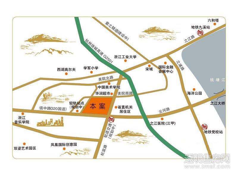 金街美地商业中心交通图