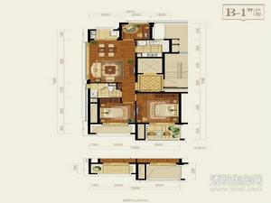 西溪诚园户型图 B-1”户型89㎡2室2厅1卫