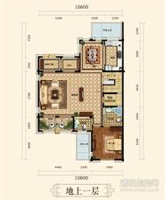 官河锦庭户型图 B2户型-地上一层