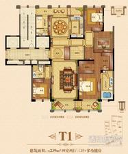 宋都阳光国际花园户型图 T1户型约239㎡