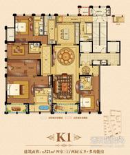 宋都阳光国际花园户型图 K1户型约321㎡