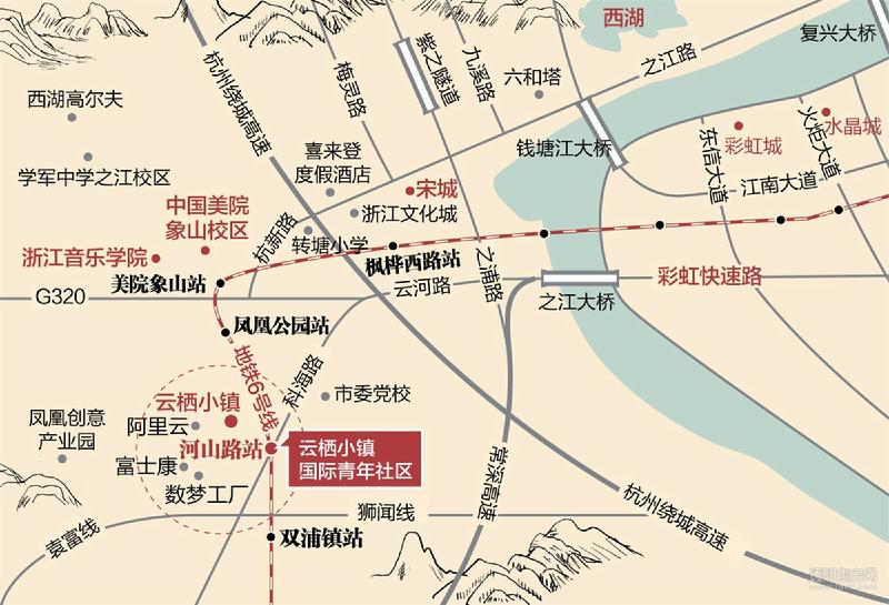 钱江浮山商业中心交通图