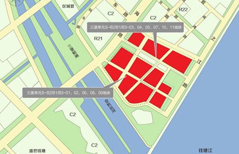 三堡单元商业地块体量出让示意图