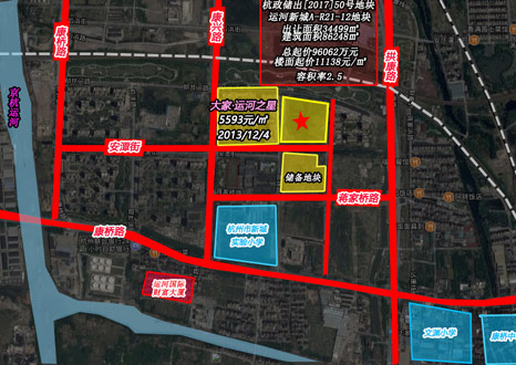 杭政储出[2017]50号地块区位图