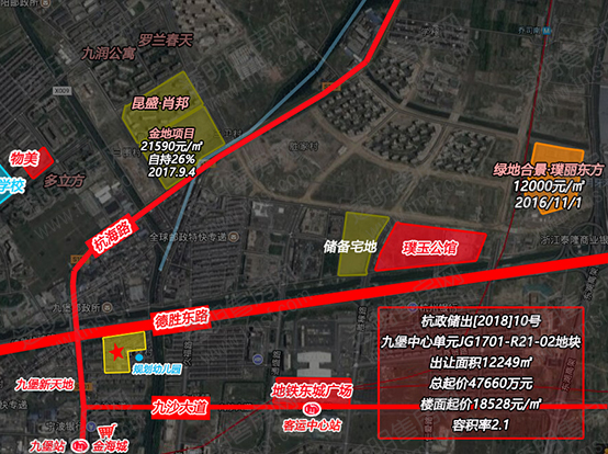 杭政储出[2018]10号地块区位图