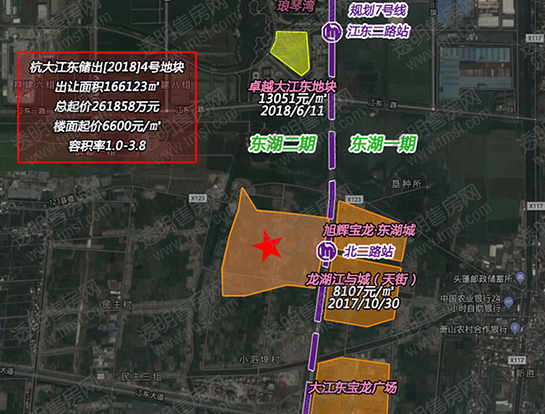 杭大江东储出[2018]4号地块区位图