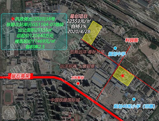 杭政储出[2020]38号地块区位图