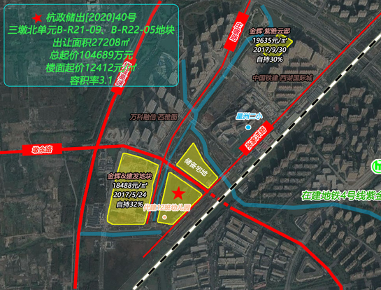 杭政储出[2020]40号三墩北宅地区位图